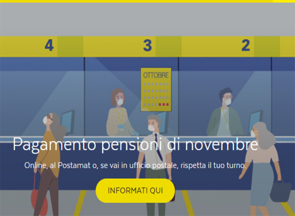 Pensioni novembre 2020: agli sportelli si pagano dal 27 ottobre al 2 novembre