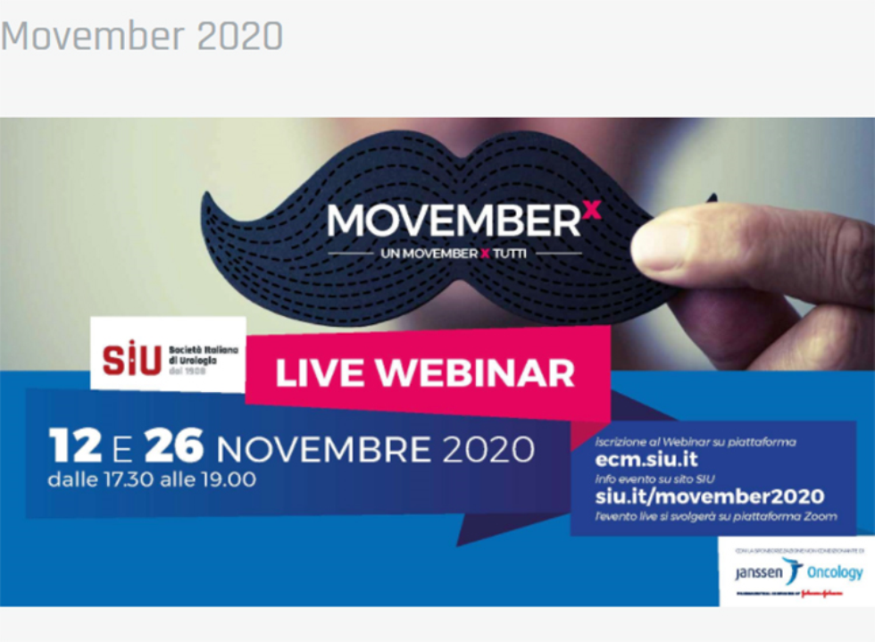 Movember 2020: novembre mese di prevenzione per le malattie della prostata
