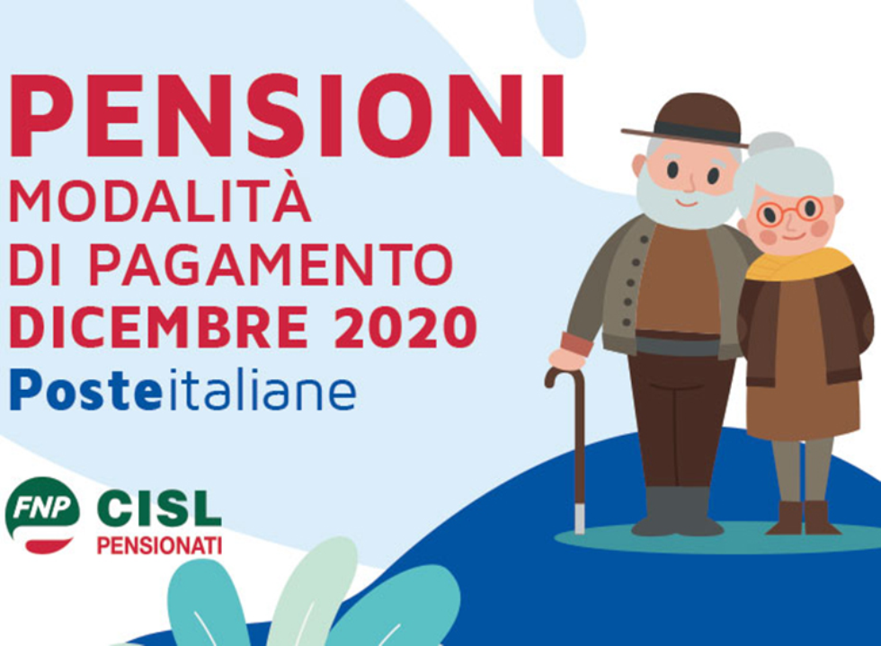 Pensioni dicembre 2020: si pagano da mercoledì 25 novembre