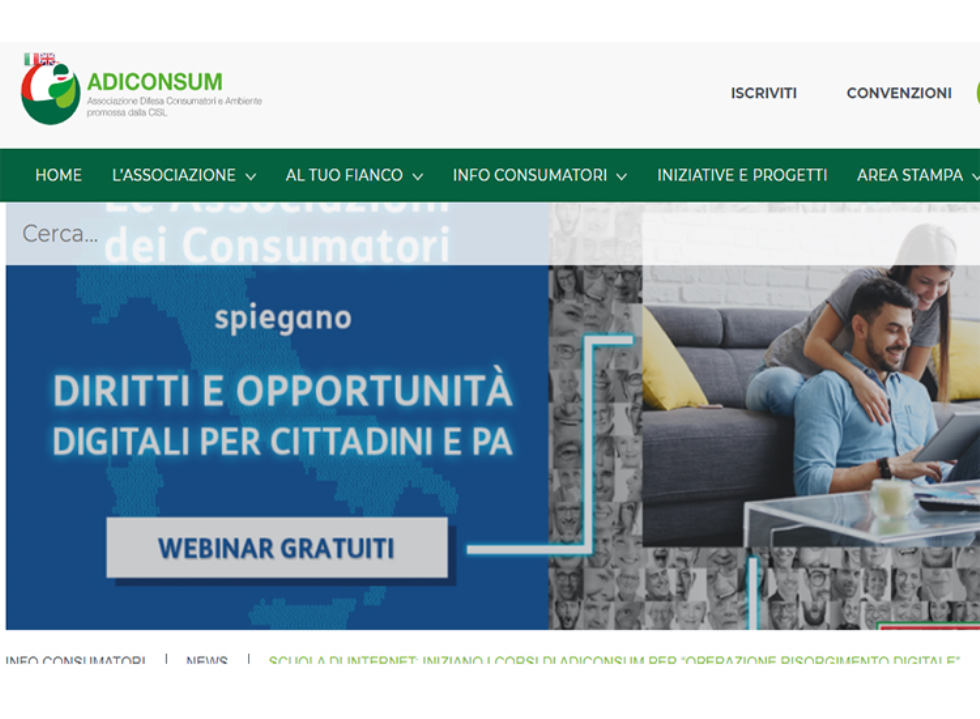 A scuola di Internet con Adiconsum: operazione Risorgimento digitale 