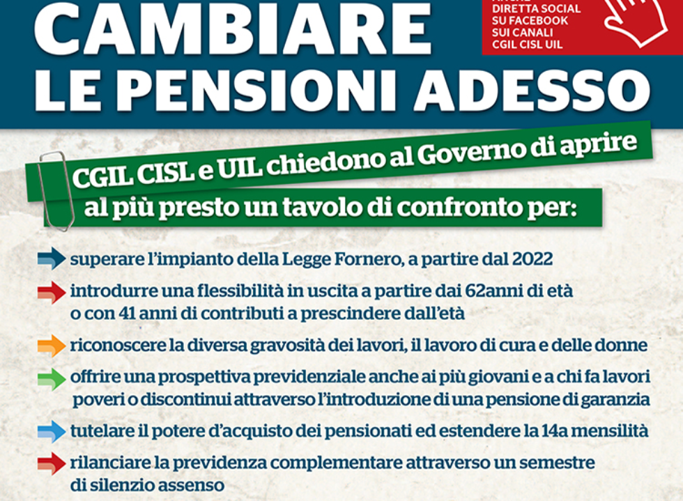 4 maggio: webinar “Cambiare le pensioni adesso” con Sbarra, Landini, Bombardieri