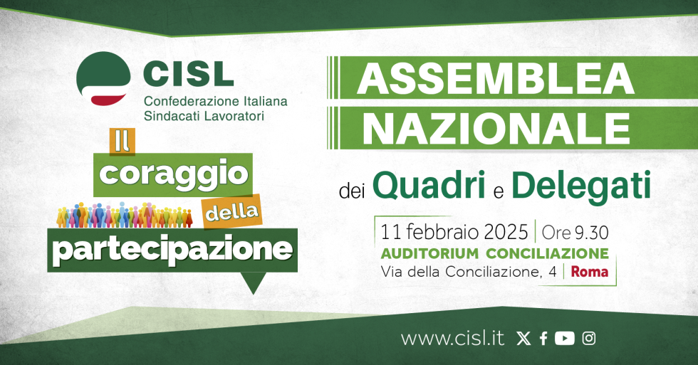 'Il coraggio della partecipazione' Assemblea nazionale dei Quadri e Delegati a Roma