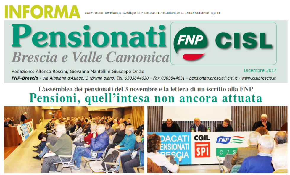 Nelle case degli iscritti il giornale di fine anno di 