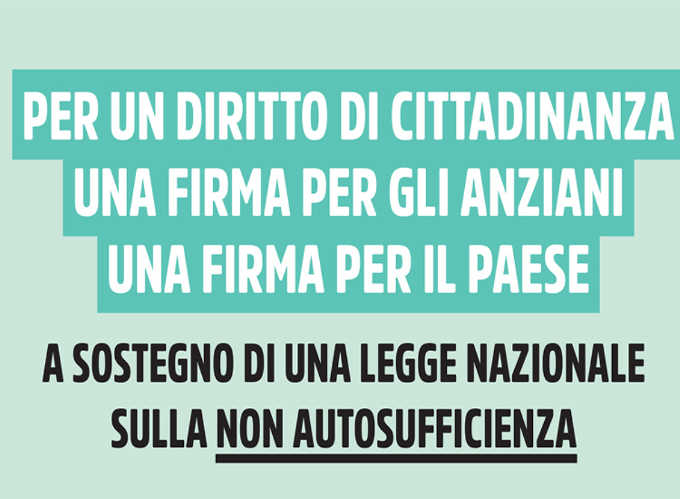 Parte la raccolta di firme per una legge sulla non autosufficienza 