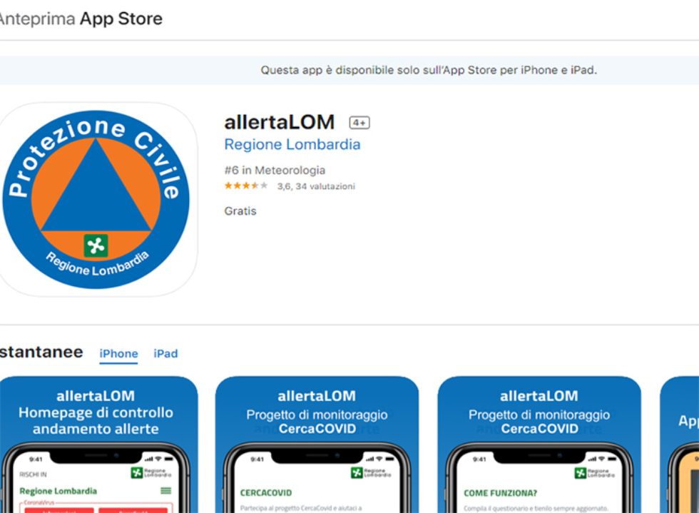 AllertaLOm, c'è un' app per aggiornare i dati sulla salute dei cittadini lombardi 