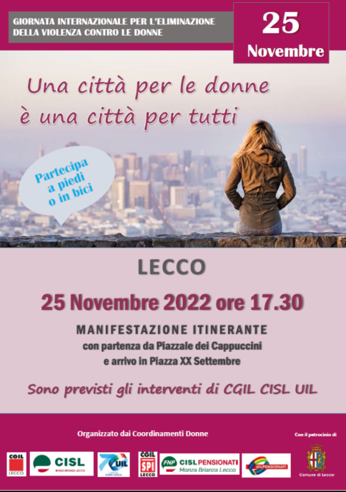Iniziativa a Lecco: Una città per le donne è una città per tutti