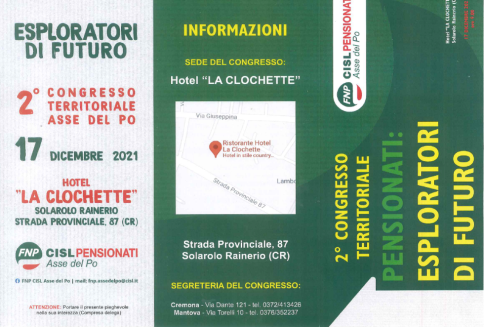 2° Congresso Fnp Cisl Asse del Po