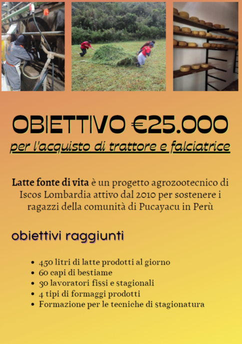 Natale solidale 2022: un trattore e una falciatrice per i ragazzi di Pucayacu!