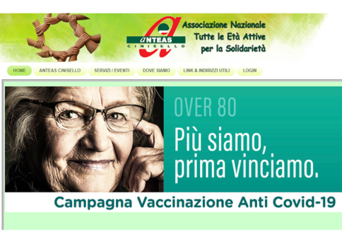 A Cinisello Balsamo volontari Anteas accompagnano gli anziani a farsi vaccinare 