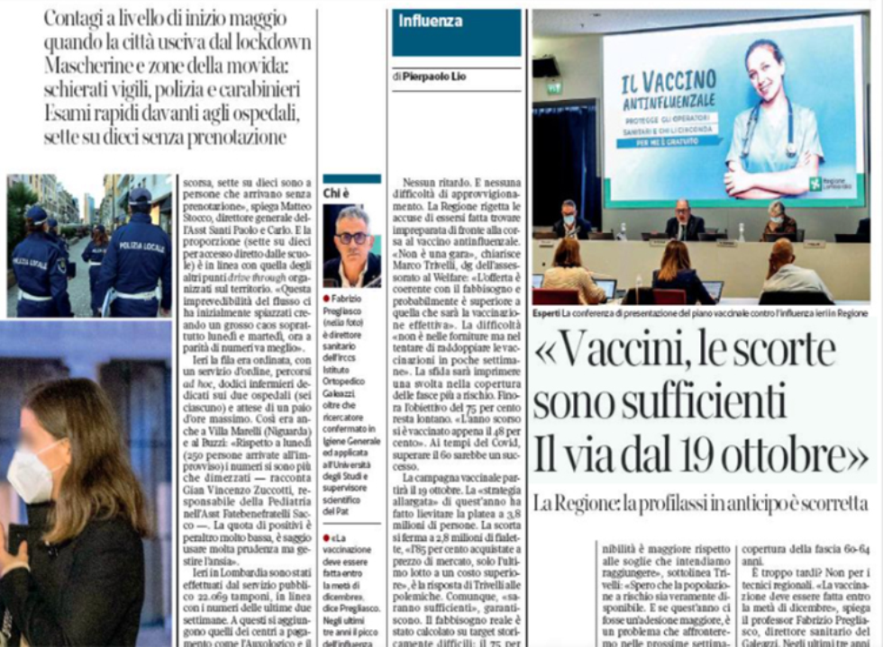 Corriere Milano 9 ottobre  2020