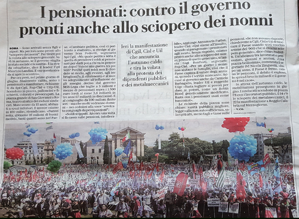 Repubblica, manifestazione del 1 giugno 2019 a Roma