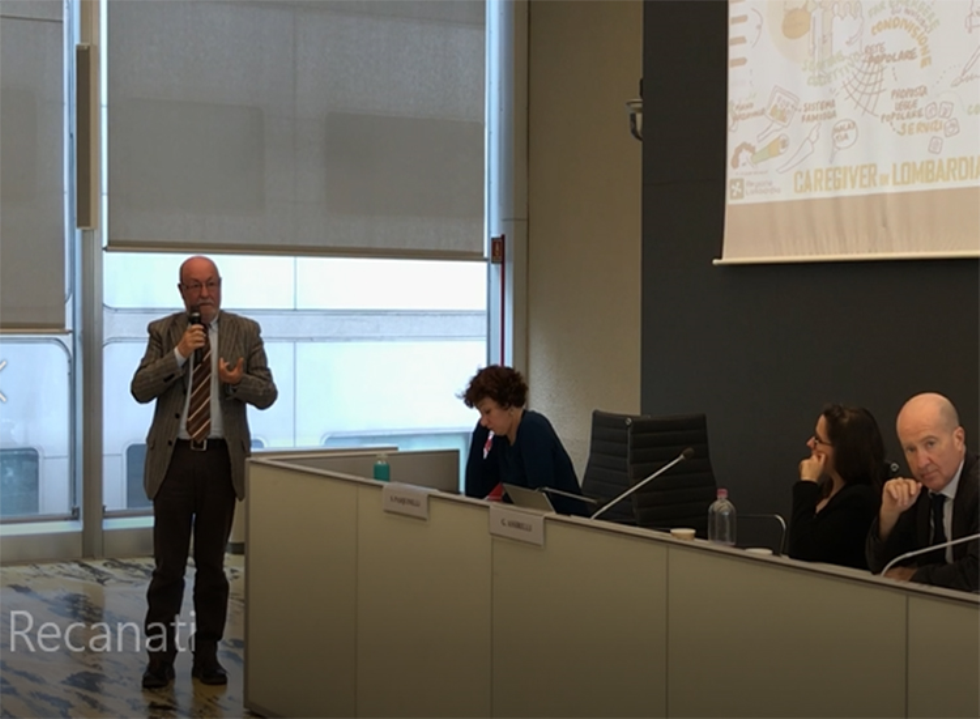 Onesto Recanati all’incontro Caregiver il 20 novembre 2019